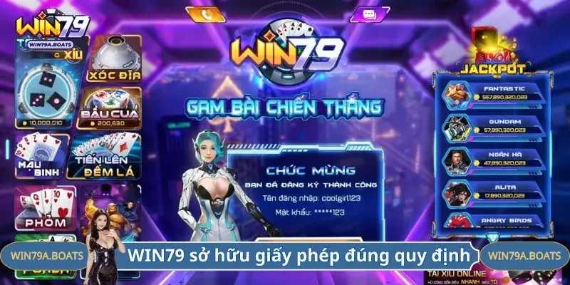 WIN79 sở hữu giấy phép đúng quy định